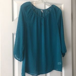 Teal blouse